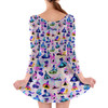 Longsleeve Skater Dress - Princess And Classic Animation Silhouettes