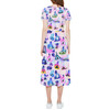 High Low Midi Dress - Princess And Classic Animation Silhouettes