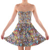 Sweetheart Strapless Skater Dress - Pooh Birthday Party