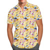 Men's Button Down Short Sleeve Shirt - Donald and Daisy Marathon Match Up