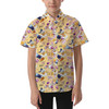 Kids' Button Down Short Sleeve Shirt - Donald and Daisy Marathon Match Up