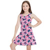 Girls Sleeveless Dress - Valentine's Stitch