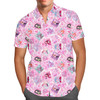 Men's Button Down Short Sleeve Shirt - Poisoned Heart Villaintine