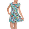 Girls Cap Sleeve Pleated Dress - Heartbreaker Villaintine