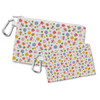 Canvas Zip Pouch - White Floral Mickey & Minnie