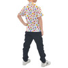 Kids Polo Shirt - White Floral Mickey & Minnie