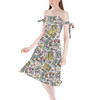 Strapless Bardot Midi Dress - Mouse & Friends Garden Seed Packets