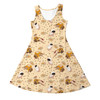 Girls Sleeveless Dress - Floral Wall-E and Eve