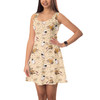 Sleeveless Flared Dress - Floral Wall-E and Eve