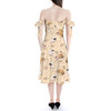 Strapless Bardot Midi Dress - Floral Wall-E and Eve