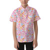 Kids' Button Down Short Sleeve Shirt - Floral Hippie Mouse