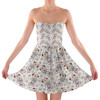 Sweetheart Strapless Skater Dress - Minnie Mouse with Daisies