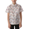Kids' Button Down Short Sleeve Shirt - Minnie Mouse with Daisies