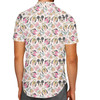 Men's Button Down Short Sleeve Shirt - Spring Mickey and Friends