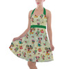 Halter Vintage Style Dress - Gardener Mickey and Minnie