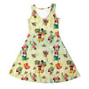 Girls Sleeveless Dress - Gardener Mickey and Minnie