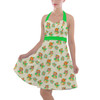 Halter Vintage Style Dress - Little Orange Bird