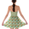 Sweetheart Strapless Skater Dress - Think (Orange) Bird Thoughts