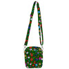 Belt Bag with Shoulder Strap - Disney Christmas Baubles on Green