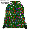 Pocket Backpack - Disney Christmas Baubles on Green
