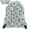 Pocket Backpack - Little Green Aliens on White