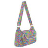 Shoulder Pocket Bag - Neon Floral Stitch & Angel