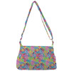 Shoulder Pocket Bag - Neon Floral Stitch & Angel