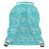 Pocket Backpack - Neon Floral Baby Turtle Squirt