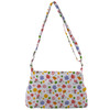 Shoulder Pocket Bag - White Floral Mickey & Minnie