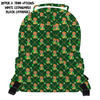 Pocket Backpack - Geometric Orange Bird