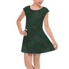Girls Cap Sleeve Pleated Dress - Animal Print - Alligator