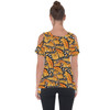 Cold Shoulder Tunic Top - Animal Print - Monarch Butterfly