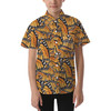 Kids' Button Down Short Sleeve Shirt - Animal Print - Monarch Butterfly