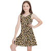 Girls Sleeveless Dress - Animal Print - Cheetah