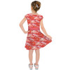 Girls Short Sleeve Skater Dress - Animal Print - Flamingo