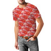 Men's Cotton Blend T-Shirt - Animal Print - Flamingo