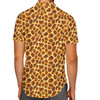 Men's Button Down Short Sleeve Shirt - Animal Print - Giraffe
