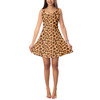 Sleeveless Flared Dress - Animal Print - Giraffe