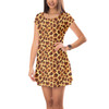 Short Sleeve Dress - Animal Print - Giraffe
