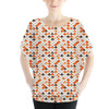 Batwing Chiffon Top - Animal Print - Koi Fish