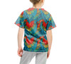 Youth Cotton Blend T-Shirt - Animal Print - Macaw Parrot