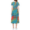 High Low Midi Dress - Animal Print - Macaw Parrot