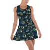 Cotton Racerback Dress - Animal Print - Peacock