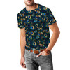 Men's Sport Mesh T-Shirt - Animal Print - Peacock