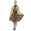 Halter Vintage Style Dress - Animal Print - Snake