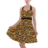 Halter Vintage Style Dress - Animal Print - Tiger