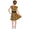 Girls Short Sleeve Skater Dress - Animal Print - Tiger