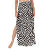 Maxi Sarong Skirt - Animal Print - Zebra