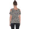 Cold Shoulder Tunic Top - Animal Print - Zebra