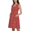 Button Front Pocket Dress - Mouse Ears Polka Dots